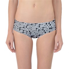 Metal Background Round Holes Classic Bikini Bottoms