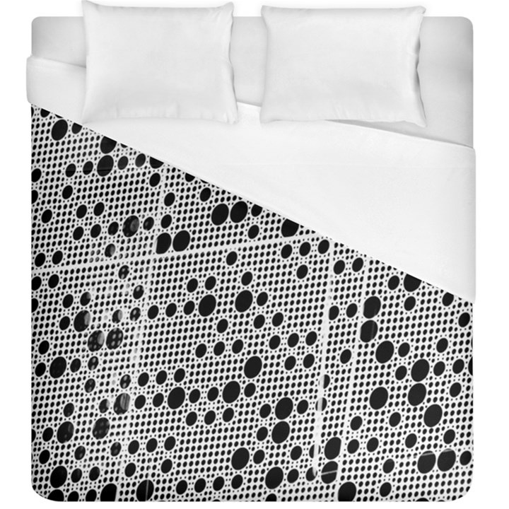 Metal Background Round Holes Duvet Cover (King Size)