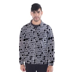 Metal Background Round Holes Wind Breaker (men)