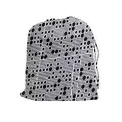 Metal Background Round Holes Drawstring Pouches (extra Large)