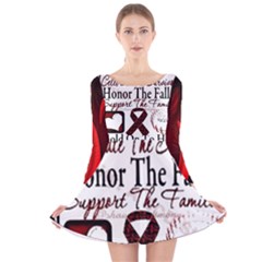 Sickle Cell Is Me Long Sleeve Velvet Skater Dress