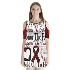 Sickle Cell Is Me Shoulder Cutout Velvet  One Piece