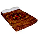 Orange Seamless Psychedelic Pattern Fitted Sheet (California King Size) View2