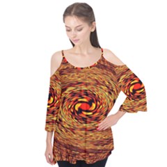 Orange Seamless Psychedelic Pattern Flutter Tees