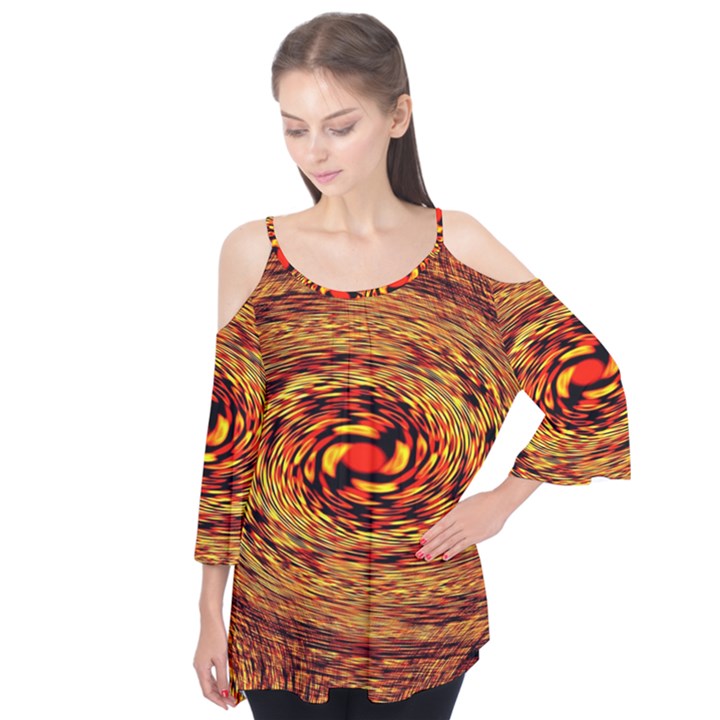 Orange Seamless Psychedelic Pattern Flutter Tees