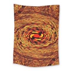 Orange Seamless Psychedelic Pattern Medium Tapestry