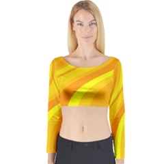 Orange Yellow Background Long Sleeve Crop Top