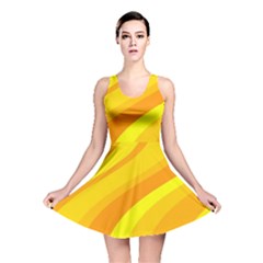 Orange Yellow Background Reversible Skater Dress by Amaryn4rt