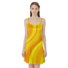 Orange Yellow Background Satin Night Slip