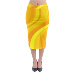 Orange Yellow Background Midi Pencil Skirt