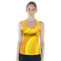 Orange Yellow Background Racer Back Sports Top