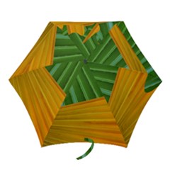 Pattern Colorful Palm Leaves Mini Folding Umbrellas by Amaryn4rt