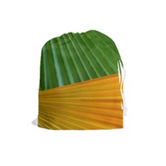 Pattern Colorful Palm Leaves Drawstring Pouches (large) 