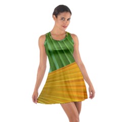 Pattern Colorful Palm Leaves Cotton Racerback Dress by Amaryn4rt