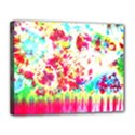 Pattern Decorated Schoolbus Tie Dye Canvas 14  x 11  View1