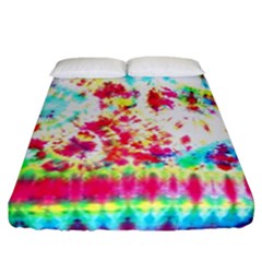 Pattern Decorated Schoolbus Tie Dye Fitted Sheet (california King Size)