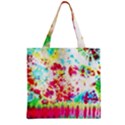 Pattern Decorated Schoolbus Tie Dye Zipper Grocery Tote Bag View1