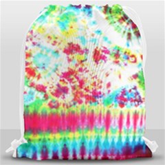 Pattern Decorated Schoolbus Tie Dye Drawstring Bag (large) by Amaryn4rt