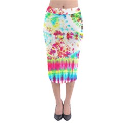 Pattern Decorated Schoolbus Tie Dye Midi Pencil Skirt by Amaryn4rt