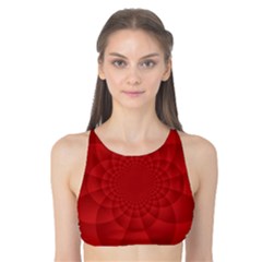 Psychedelic Art Red  Hi Tech Tank Bikini Top