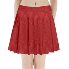 Psychedelic Art Red  Hi Tech Pleated Mini Skirt