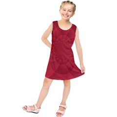 Psychedelic Art Red  Hi Tech Kids  Tunic Dress