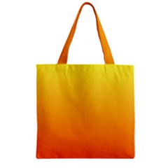 Rainbow Yellow Orange Background Zipper Grocery Tote Bag