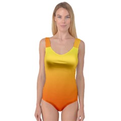 Rainbow Yellow Orange Background Princess Tank Leotard 