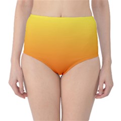 Rainbow Yellow Orange Background High-waist Bikini Bottoms