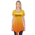 Rainbow Yellow Orange Background Short Sleeve Tunic  View1