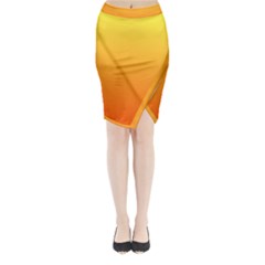 Rainbow Yellow Orange Background Midi Wrap Pencil Skirt