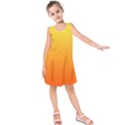 Rainbow Yellow Orange Background Kids  Sleeveless Dress View1