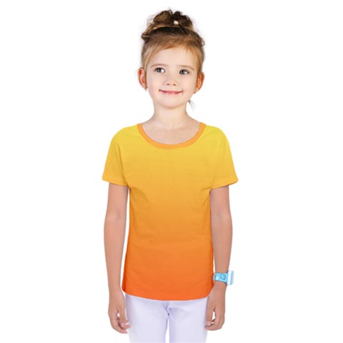 Rainbow Yellow Orange Background Kids  One Piece Tee by Amaryn4rt