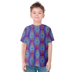 Red Blue Bee Hive Kids  Cotton Tee