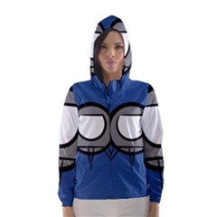 Rocket Ship App Icon Hooded Wind Breaker (women)