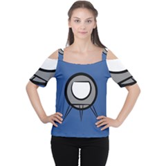 Rocket Ship App Icon Women s Cutout Shoulder Tee