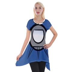 Rocket Ship App Icon Short Sleeve Side Drop Tunic