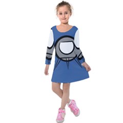 Rocket Ship App Icon Kids  Long Sleeve Velvet Dress