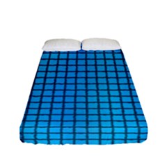 Seamless Blue Tiles Pattern Fitted Sheet (full/ Double Size)