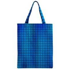 Seamless Blue Tiles Pattern Zipper Classic Tote Bag