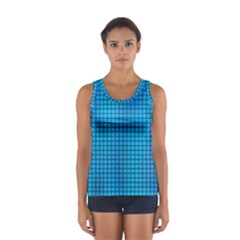 Seamless Blue Tiles Pattern Women s Sport Tank Top 