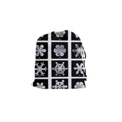 Snowflakes Exemplifies Emergence In A Physical System Drawstring Pouches (small)  by Amaryn4rt