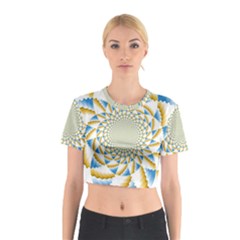 Tech Neon And Glow Backgrounds Psychedelic Art Psychedelic Art Cotton Crop Top by Amaryn4rt