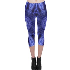 Tech Neon And Glow Backgrounds Psychedelic Art Capri Leggings 