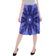 Tech Neon And Glow Backgrounds Psychedelic Art Midi Beach Skirt