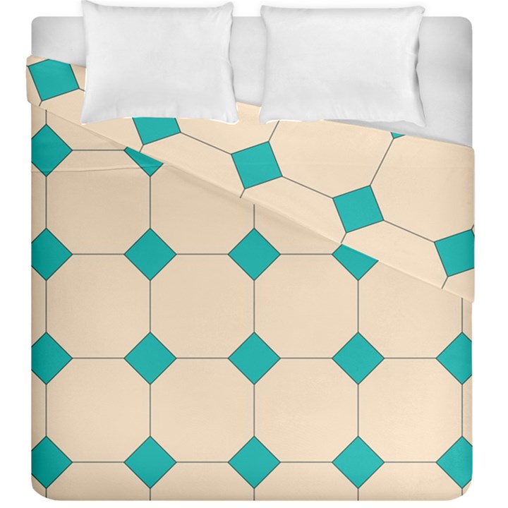 Tile Pattern Wallpaper Background Duvet Cover Double Side (King Size)