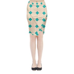 Tile Pattern Wallpaper Background Midi Wrap Pencil Skirt