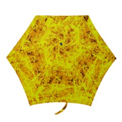 Yellow Abstract Background Mini Folding Umbrellas by Amaryn4rt