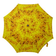 Yellow Abstract Background Hook Handle Umbrellas (small) by Amaryn4rt