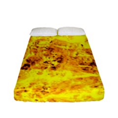 Yellow Abstract Background Fitted Sheet (full/ Double Size)